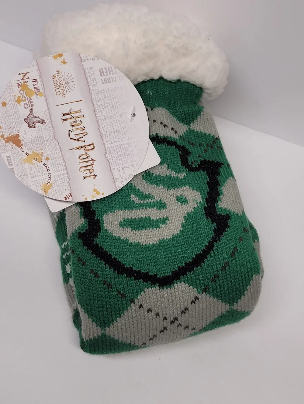 Harry Potter Slytherin Green & Gray Socks